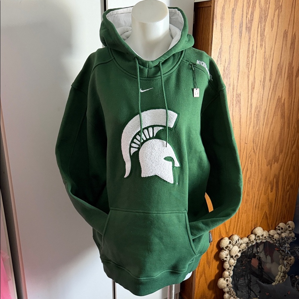 Nike MSU Heavy weight Hoodie with embroidered Spartan Emblem